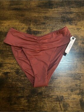 Victoria's Secret High-Waist Bikini Bottom in Rusty Red X SMALL
